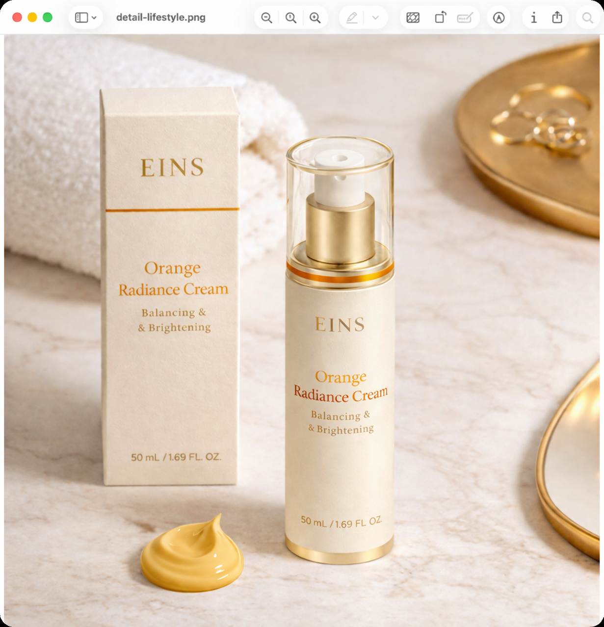 Orange Radiance Cream Lifestyle Detail