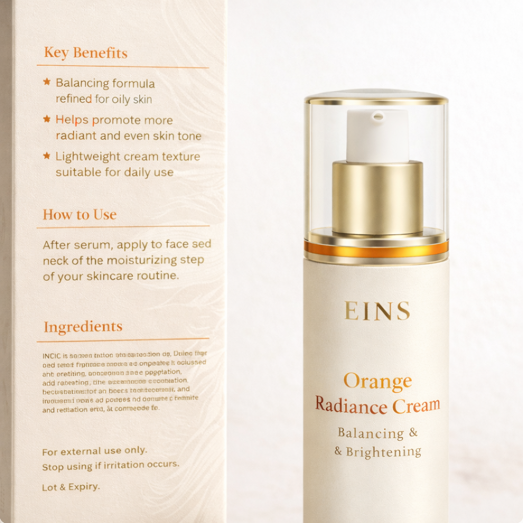Orange Radiance Cream Packaging Detail